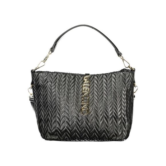 Mario Valentino Black Polyurethane Women's Shoulder Women's Bag